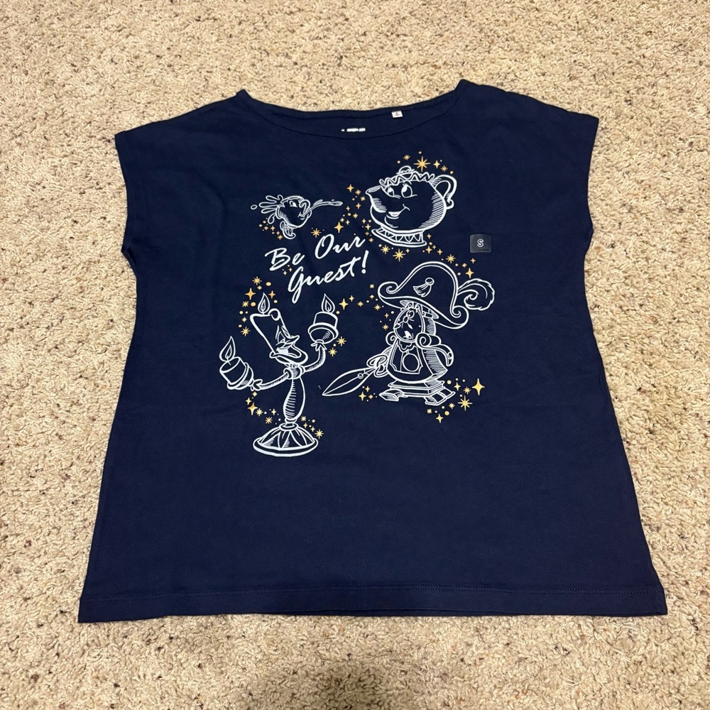 Disney Dark Blue Tee - Be Our Guest Print
